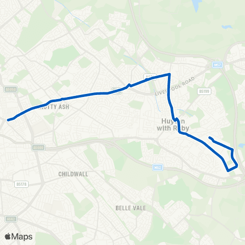 Huyton Travel Fitzgerald Road - Brickfields map