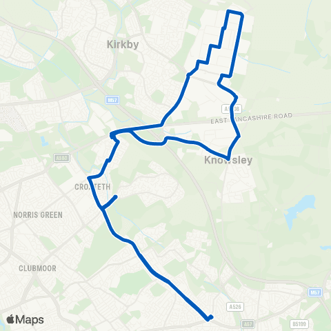 Huyton Travel Stockbridge Lane - Stockbridge Lane map