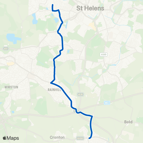 Huyton Travel De La Salle School - Norlands Lane map