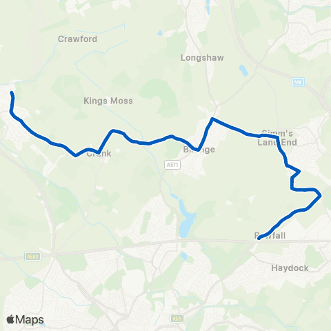 Huyton Travel Witton Way - Calday Grove map