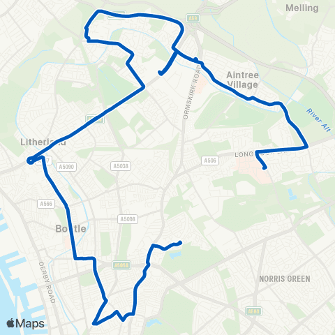 Huyton Travel Lavender Way - Aintree University Hosp map