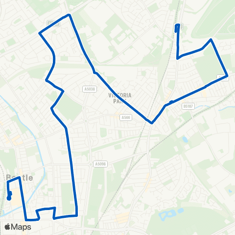 Huyton Travel Bootle Bus Station - Aintree Station map