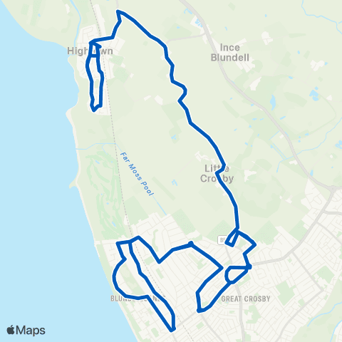 Huyton Travel Hightown Station - Hightown Station map