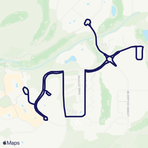 High Valley Transit Canyons Village Shuttle map