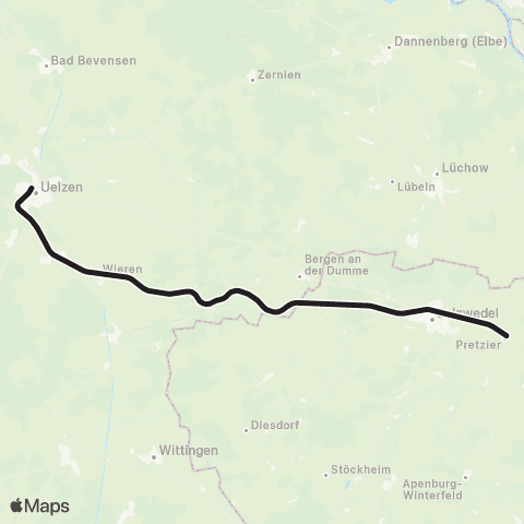 HVV Uelzen > Salzwedel > Magdeburg map