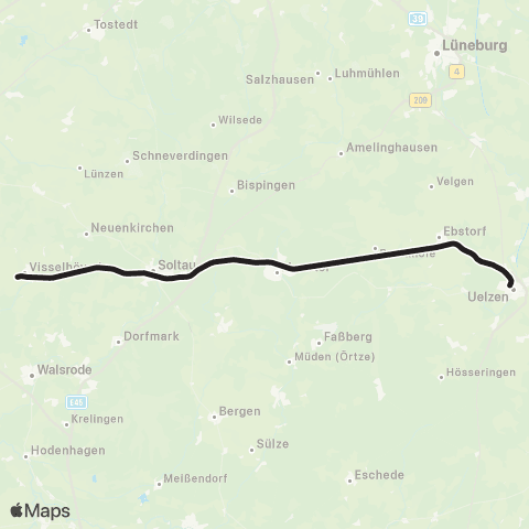 HVV Bremen > Soltau > Uelzen map