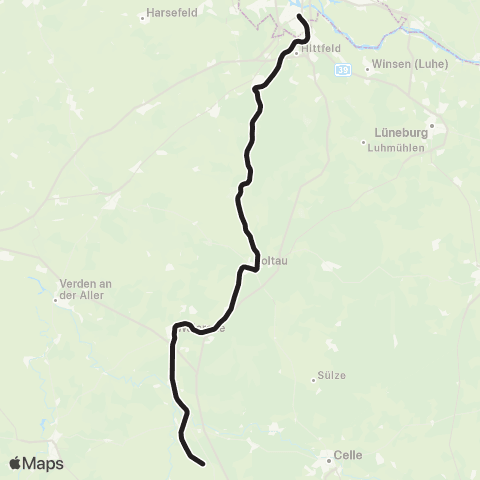 HVV Hamburg-Harburg > Buchholz > Soltau > Hannover map