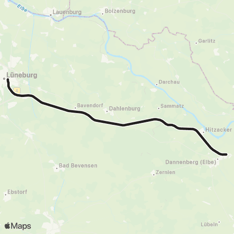 HVV Lüneburg > Dannenenberg map