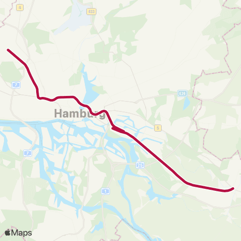 HVV Altona / Diebsteich > Dammtor > Hamburg Hbf > Bergedorf (>Aumühle) map
