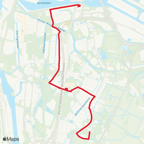 StadtBus/RegionalBus (Hamburg) Osakaallee / Shanghaiallee > Elbbrücken > Elbinselquartier > Kirchdorf (Süd) map