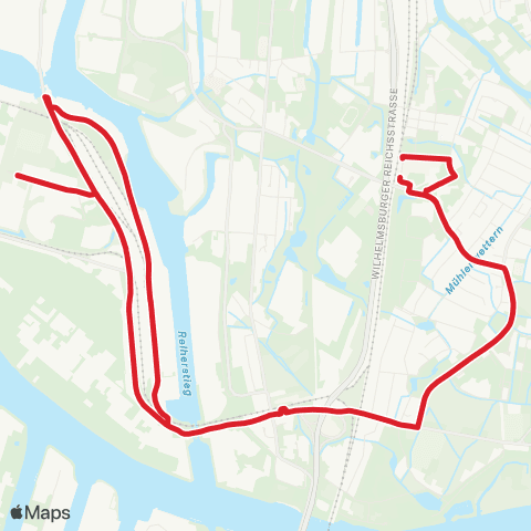 StadtBus/RegionalBus (Hamburg) Wilhelmsburg > Auf Der Hohen Schaar > Wilhelmsburg map