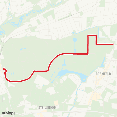 StadtBus/RegionalBus (Hamburg) Ohlsdorfer Friedhof > Bramfeld (Maisredder) map