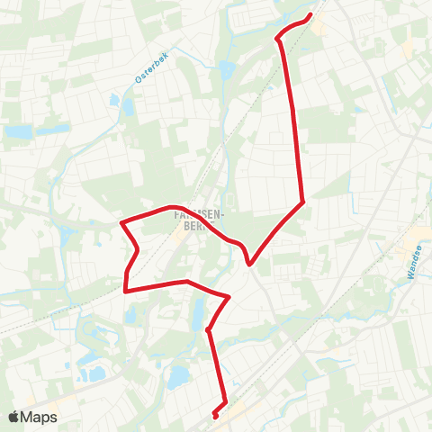 StadtBus/RegionalBus (Hamburg) Bf. Tonndorf > Farmsen > Berne map
