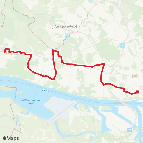 HVV MetroBus Rissen > Blankenese > Schenef. Holt > Osdorf > Othmarschen > Bf. Altona map