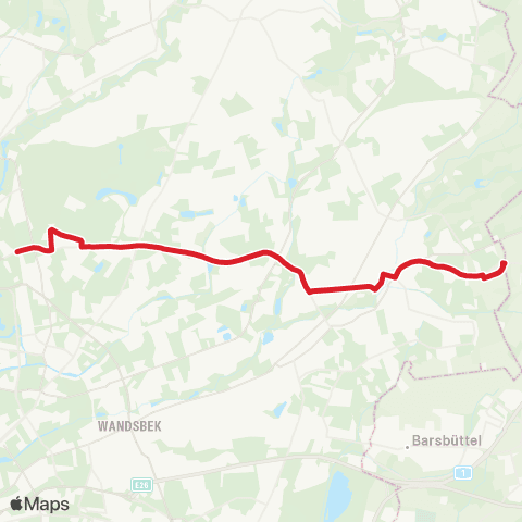 HVV MetroBus Rübenkamp > Großlohe / Gewerbepark Victoria map
