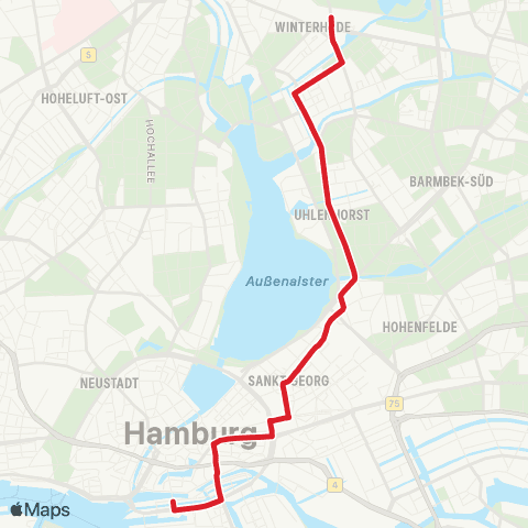 HVV MetroBus Speicherstadt > Hauptbahnhof > Borgweg map