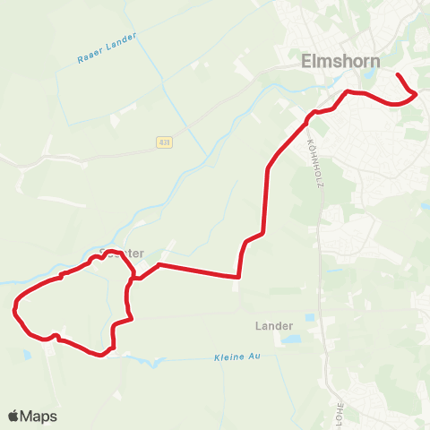 StadtBus/RegionalBus (Umland) Bf. Elmshorn - Kurzenmoor - Seester - Seestermühe map