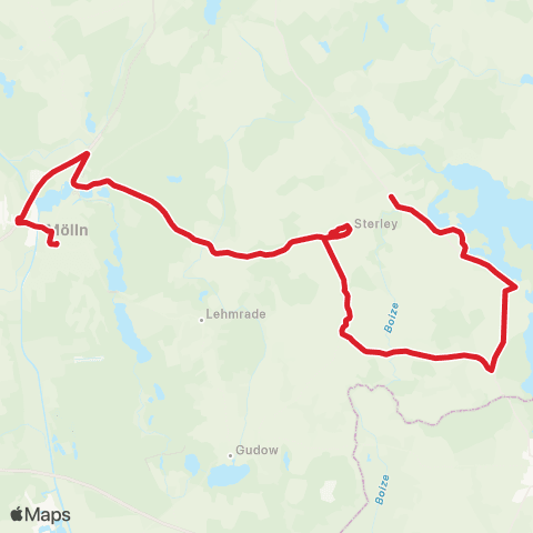 StadtBus/RegionalBus (Umland) Neu Sterley > Seedorf > Sterley, Schule > Mölln, Schulberg map