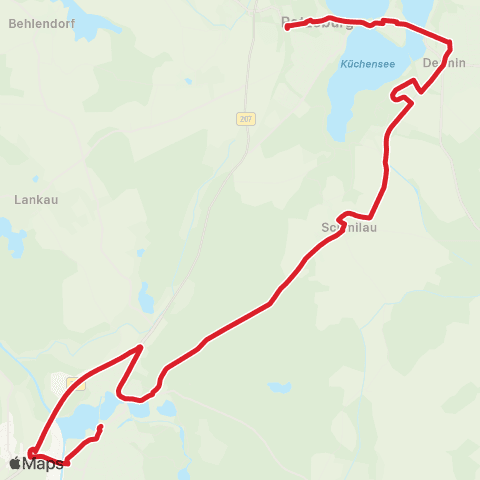 StadtBus/RegionalBus (Umland) Mölln, Zob > Schmilau > Ratzeburger Schulen map