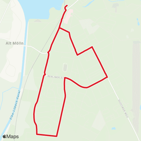 StadtBus/RegionalBus (Umland) Mölln, Zob > Hansaviertel > Mölln, Zob map
