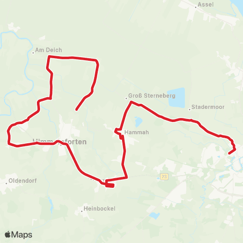 StadtBus/RegionalBus (Umland) Himmelpforten> Haddorf > Stade map
