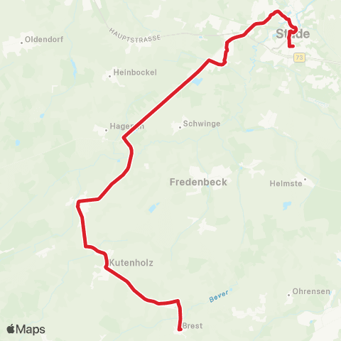 StadtBus/RegionalBus (Umland) Brest >Kutenholz - Mulsum - Schwinge > Stade map