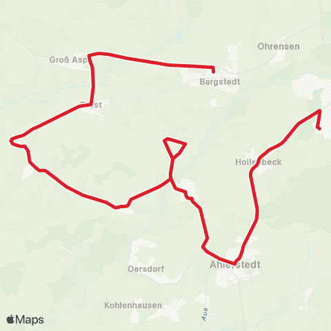 StadtBus/RegionalBus (Umland) Bargstedt > Reith - Ahlerstedt > Harsefeld map