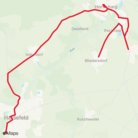 StadtBus/RegionalBus (Umland) Horneburg >Nottensdorf > Bliedersdorf - Issendorf > Harsefeld map