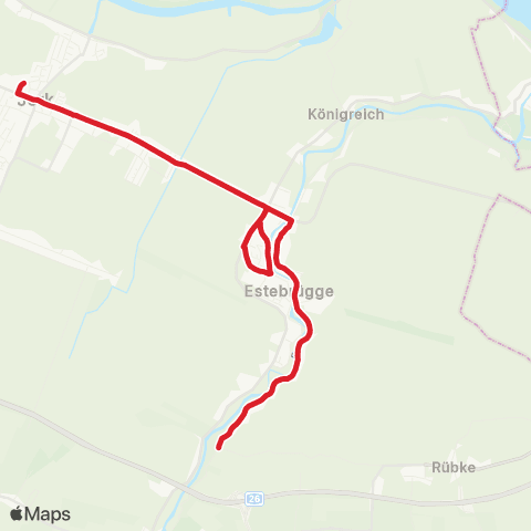 StadtBus/RegionalBus (Umland) Moorende > Hove > Estebrügge map