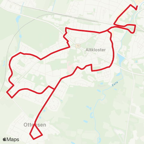 StadtBus/RegionalBus (Umland) Zob - Bahnhof (Süd) - Kellerkuhle - Krankenhaus - Bahnhof (Süd) - Zob map
