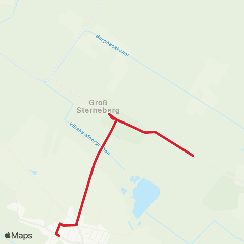 StadtBus/RegionalBus (Umland) Groß Sterneberg > Hammah map