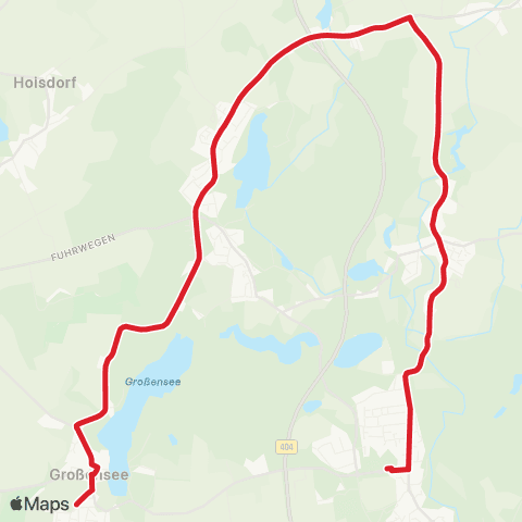StadtBus/RegionalBus (Hamburg) Großensee > Lütjensee > Grönwohld > Trittau map