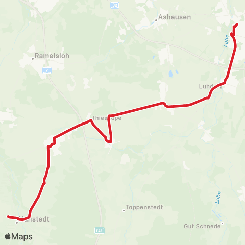 StadtBus/RegionalBus (Umland) Hanstedt - Brackel - Winsen / Luhe map