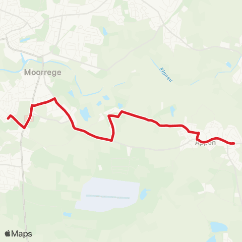 StadtBus/RegionalBus (Umland) Moorrege - Appen map