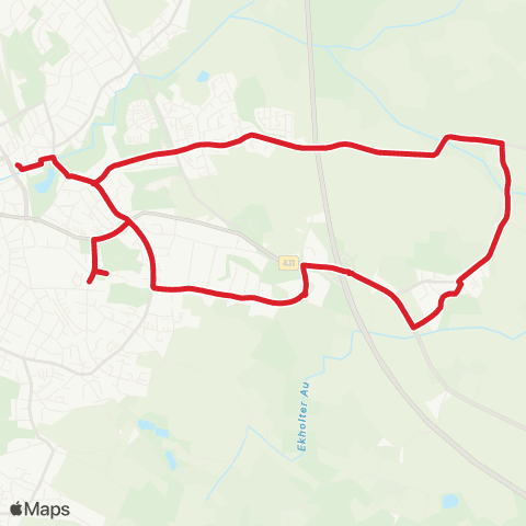 StadtBus/RegionalBus (Umland) Kölln-Reisiek - Bevern - Seeth-Ekholt - Elmshorn map