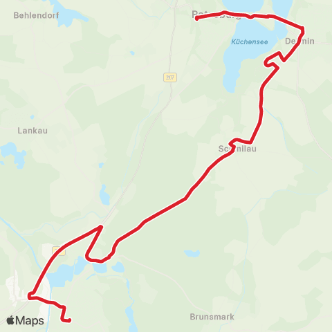 StadtBus/RegionalBus (Umland) Bf. Ratzeburg > Schmilau > Mölln, Zob > Mölln, Schulberg map