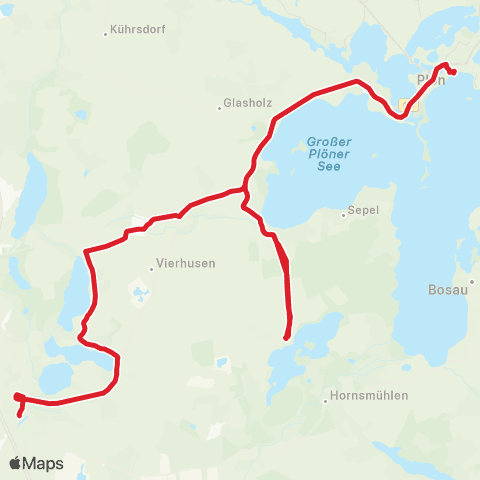 StadtBus/RegionalBus (Hamburg) Plön - Ascheberg ( - Vierhusen) - Bornhöved map