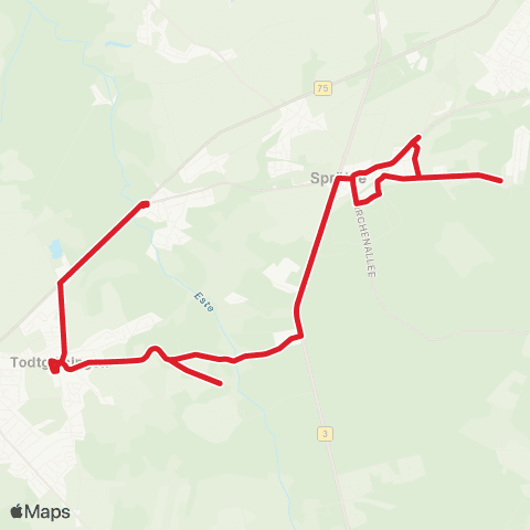 StadtBus/RegionalBus (Umland) Drestedt / Langeloh - Tostedt map