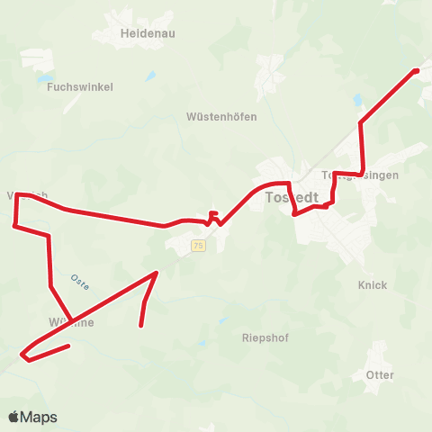 StadtBus/RegionalBus (Umland) Wümme / Quellen - Tostedt map