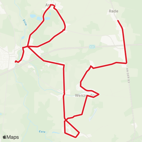 StadtBus/RegionalBus (Umland) Moisburg / Rahmstorf / Eversen / Wennerstorf - Sz Hollenstedt map