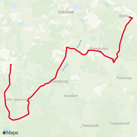 StadtBus/RegionalBus (Umland) Buchholz - Schierhorn - Jesteburg - Ohlendorf map