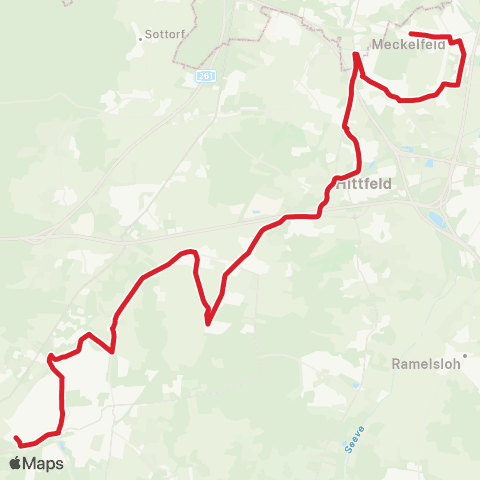 StadtBus/RegionalBus (Umland) Meckelfeld - Hittfeld - Eckel - Buchholz map