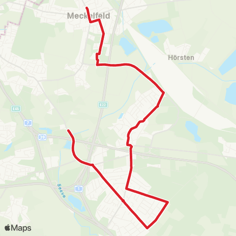 StadtBus/RegionalBus (Hamburg) Hittfeld - Jehrden - Maschen - Meckelfeld map