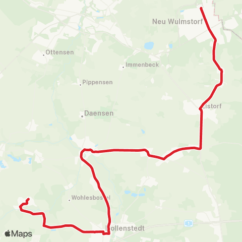 StadtBus/RegionalBus (Umland) Regesbostel - Hollenstedt - Elstorf - Neu Wulmstorf map