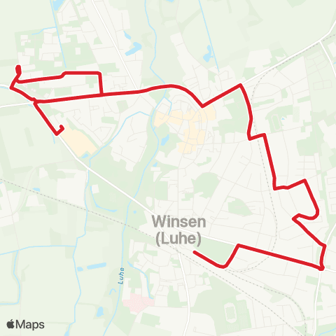 StadtBus/RegionalBus (Umland) Bf. Winsen - Altstadtring - Luhe-Park map