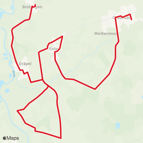 StadtBus/RegionalBus (Umland) Kaken - Behrste - Gräpel - Estorf - Oldendorf map