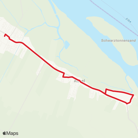 StadtBus/RegionalBus (Umland) Wethe >Barnkrug > Assel > Drochtersen >Wethe map