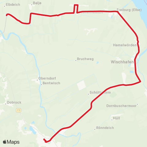StadtBus/RegionalBus (Umland) Breitendeich - Freiburg - Wischhafen - Neuland - Hemmoor / Warstade map