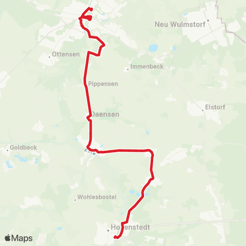 StadtBus/RegionalBus (Umland) Buxtehude - Eilendorf - Moisburg - Eversen - Hollenstedt map