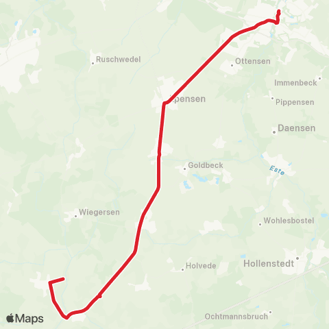 StadtBus/RegionalBus (Umland) Buxtehude - Apensen - Harsefeld / Klein Wohnste map